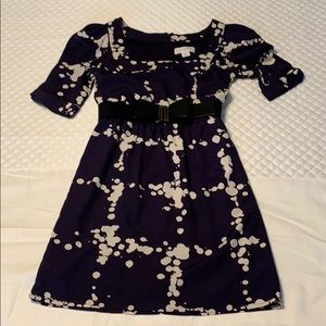 Jessica Simpson Navy/cream Dress black belt.